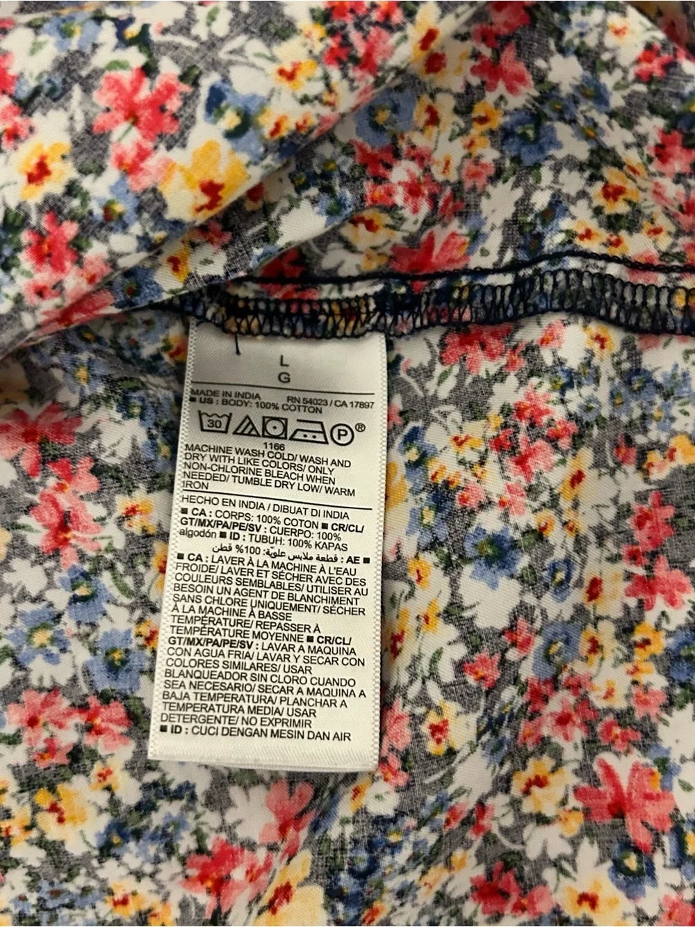 Old Navy Floral Puff Sleeve Relaxed Fit Lightweight Top Large Ditsy Peasant
